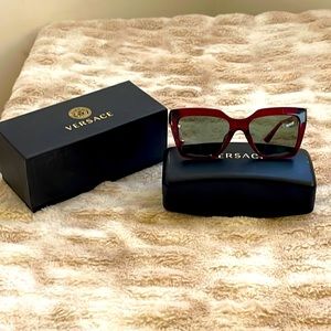 Authentic Versace new without tags red sunglasses